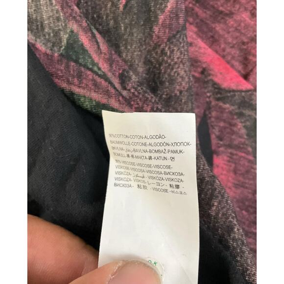 Desigual Multicolor Print Scoop Neck Velvet Detailed Long Sleeve Dress Sz. S - Picture 5 of 5